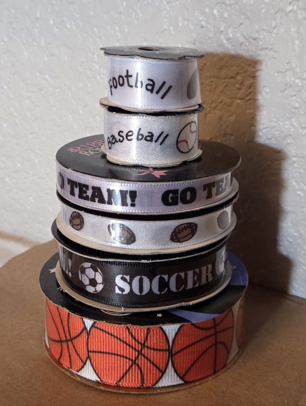 Sports Ribbon Lot Of 6 New Spools